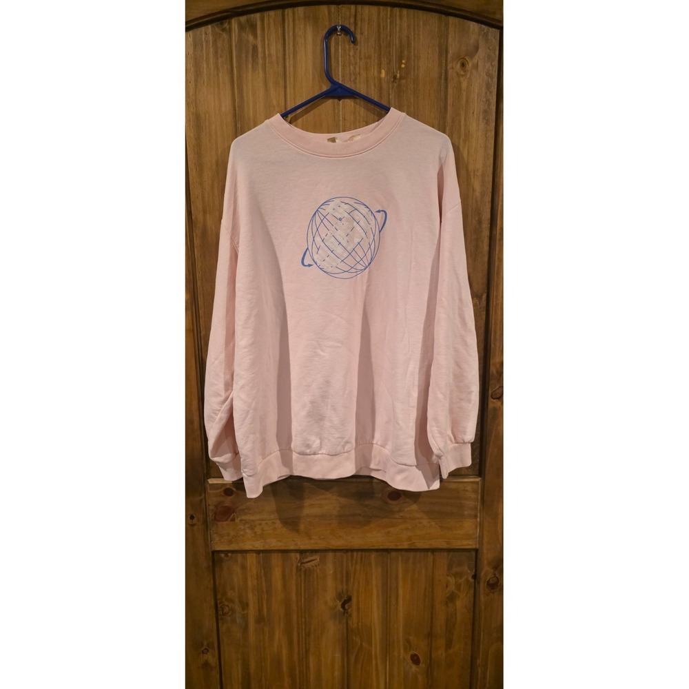 Levi's SilverTab Sweatshirt Womens Size XL Pink Knit Crewneck Lightweight Logo